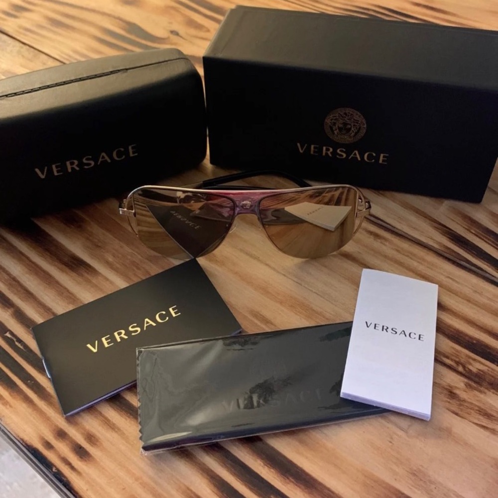 Versace Gold Mirrored Sunglasses